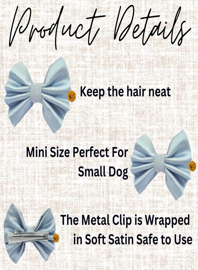 سايج سكوير مشابك شعر مربعة الشكل للحيوانات الأليفة من سيج | فيونكة يدوية الصنع للكلاب والقطط | فيونكة أنيقة على شكل عقدة علوية | إكسسوار فاخر للعناية بالحيوانات الأليفة | فيونكة شعر أنيقة لحفلات الزفاف والمهرجانات وأعياد الميلاد | هدية مثالية (أزرق سماوي) - Image 5